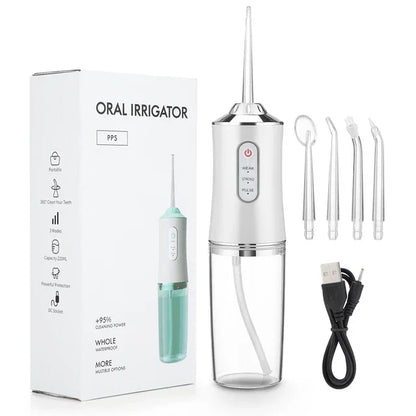 OralPulse™ Irrigador oral - Protección total contra bacterias bucales | Kit boquillas de regalo