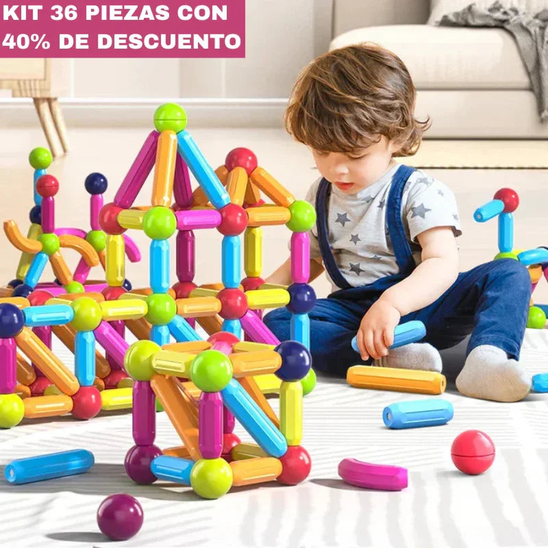 Magna Kids – Bloques Magnéticos Creativo |36 Piezas - 40% de descuento