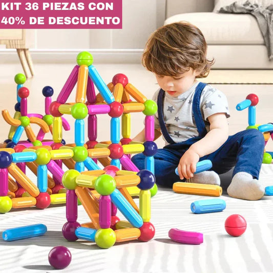 Magna Kids – Bloques Magnéticos Creativo |36 Piezas - 40% de descuento