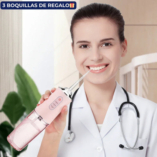 OralPulse™ Irrigador oral - Protección total contra bacterias bucales | Kit boquillas de regalo