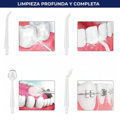 OralPulse™ Irrigador oral - Protección total contra bacterias bucales | Kit boquillas de regalo